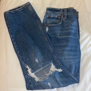 abercrombie 90’s straight high rise jeans 8 SHORT